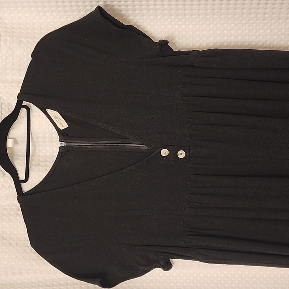 NATURAL LIFE Black Wide Leg Jumpsuit with Button Detail Medium Wore Once So Fun!